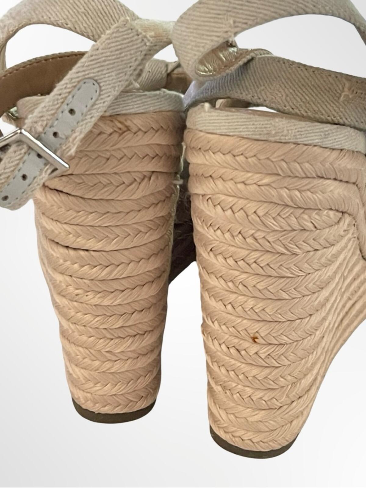 Kendall & Kylie Beige Canvas Bow Espadrille Sandals in 8.5