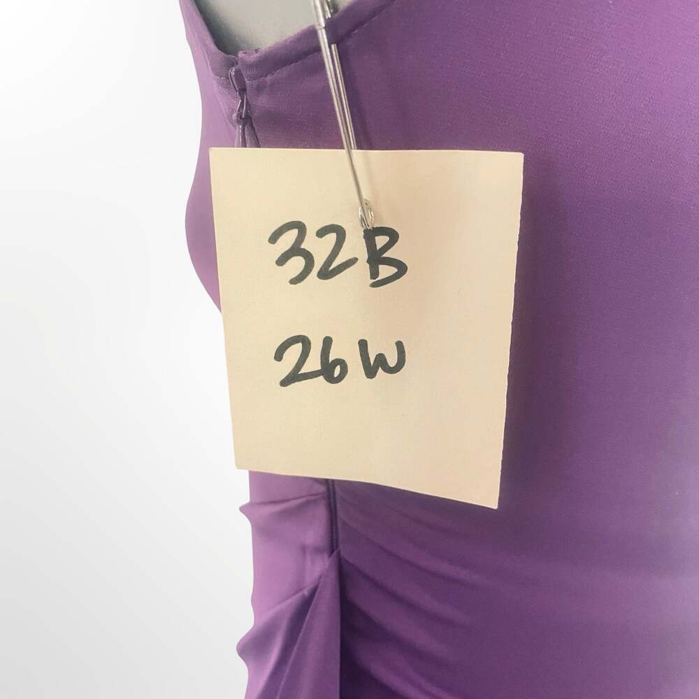 Diane von Furstenberg Sleeveless Ruched Jersey Sheath Dress in Purple