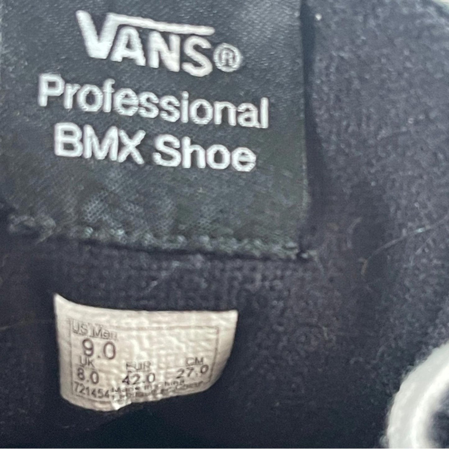 Vans federal BMX Black and White Sneakers in size 9