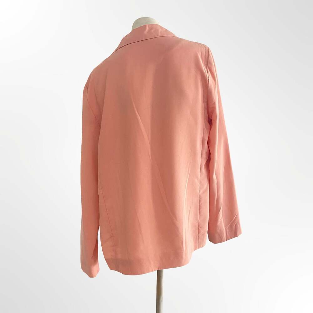 Atmosphere Solid Peach Open Front Blazer Jacket