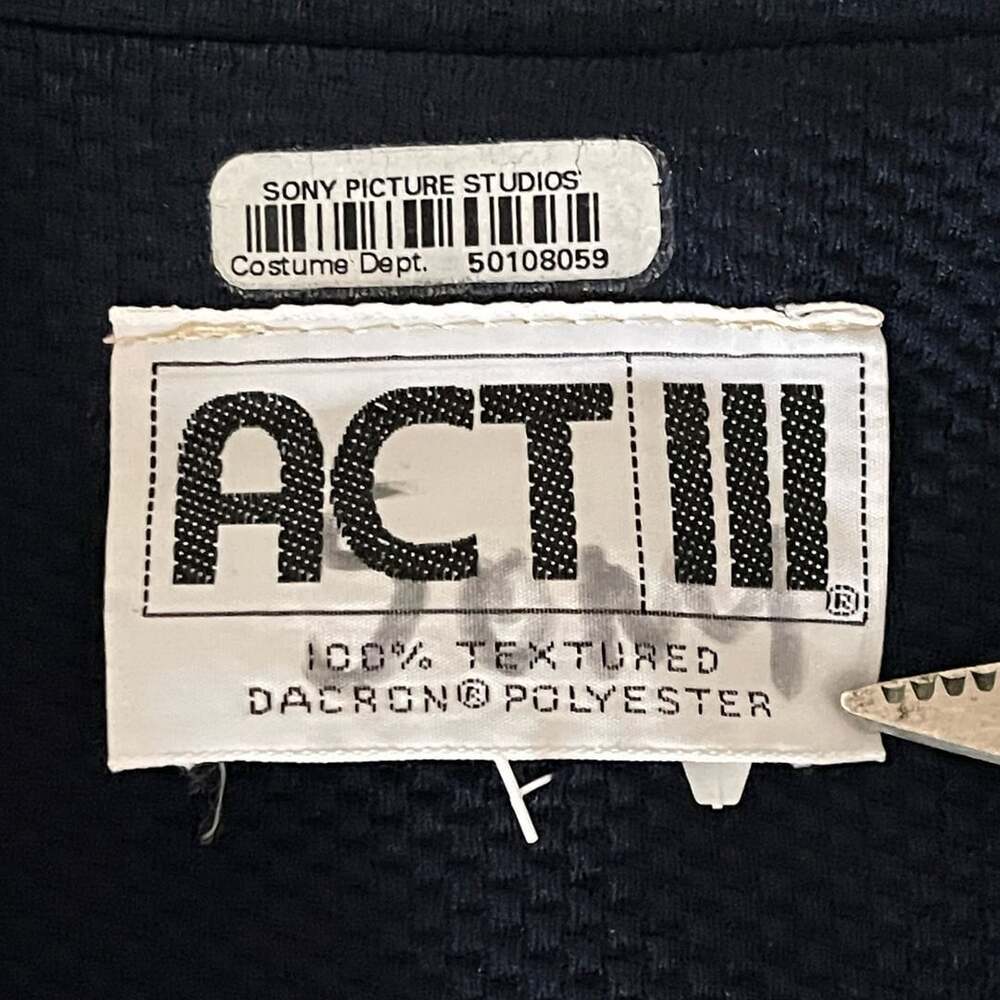 Act III Vintage Navy Blue Contrast White Trim Blazer