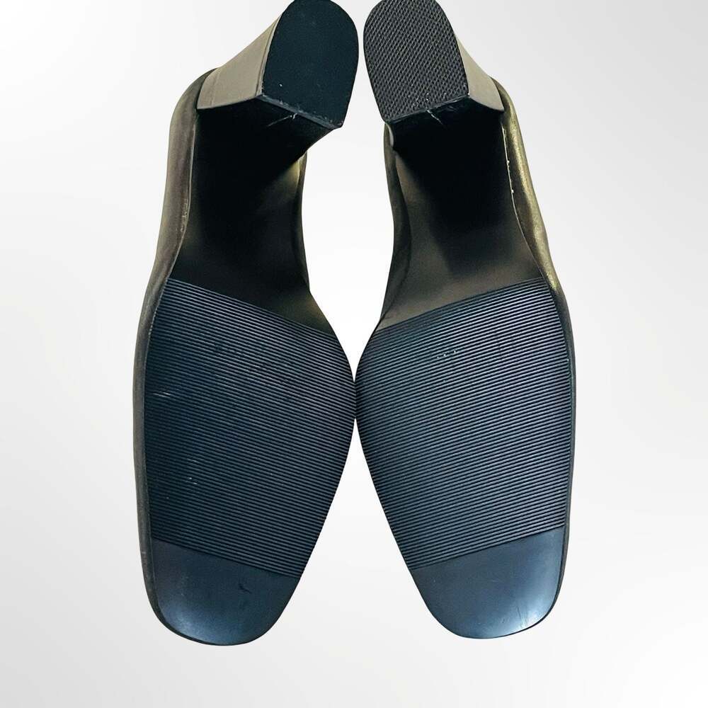 Jaden Shoes Black Square Toe Block Heel Pumps