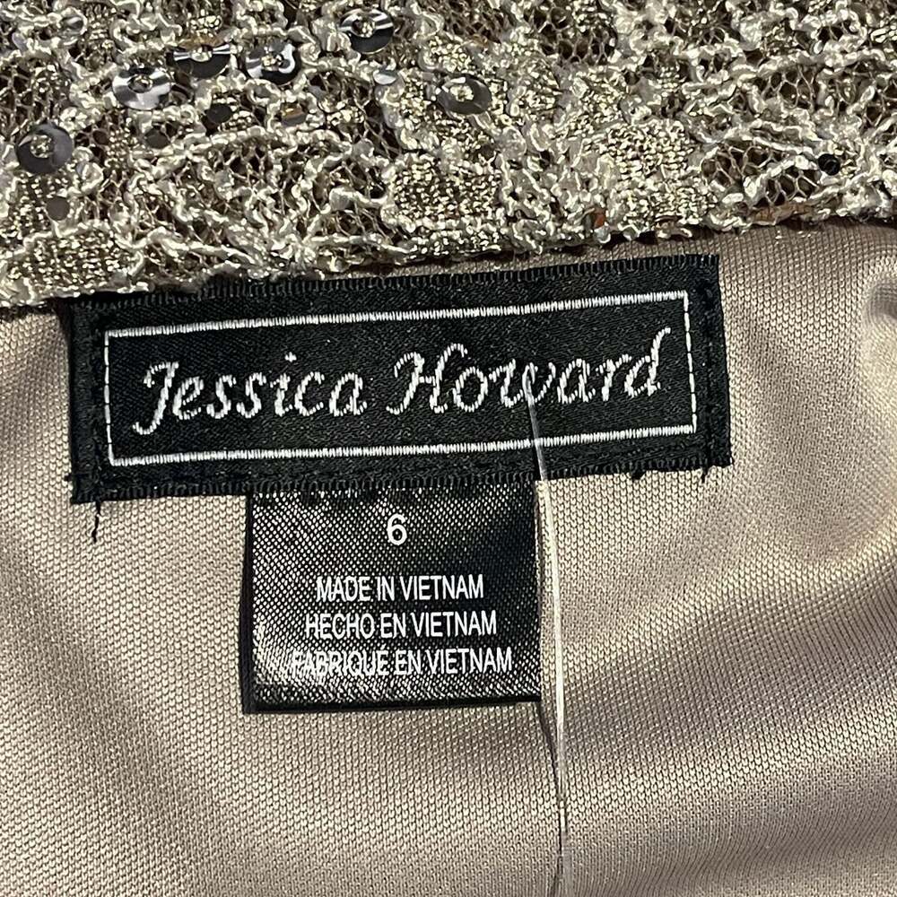 Jessica Howard Women's Sequined Lace Surplice Sheath Dress NWT