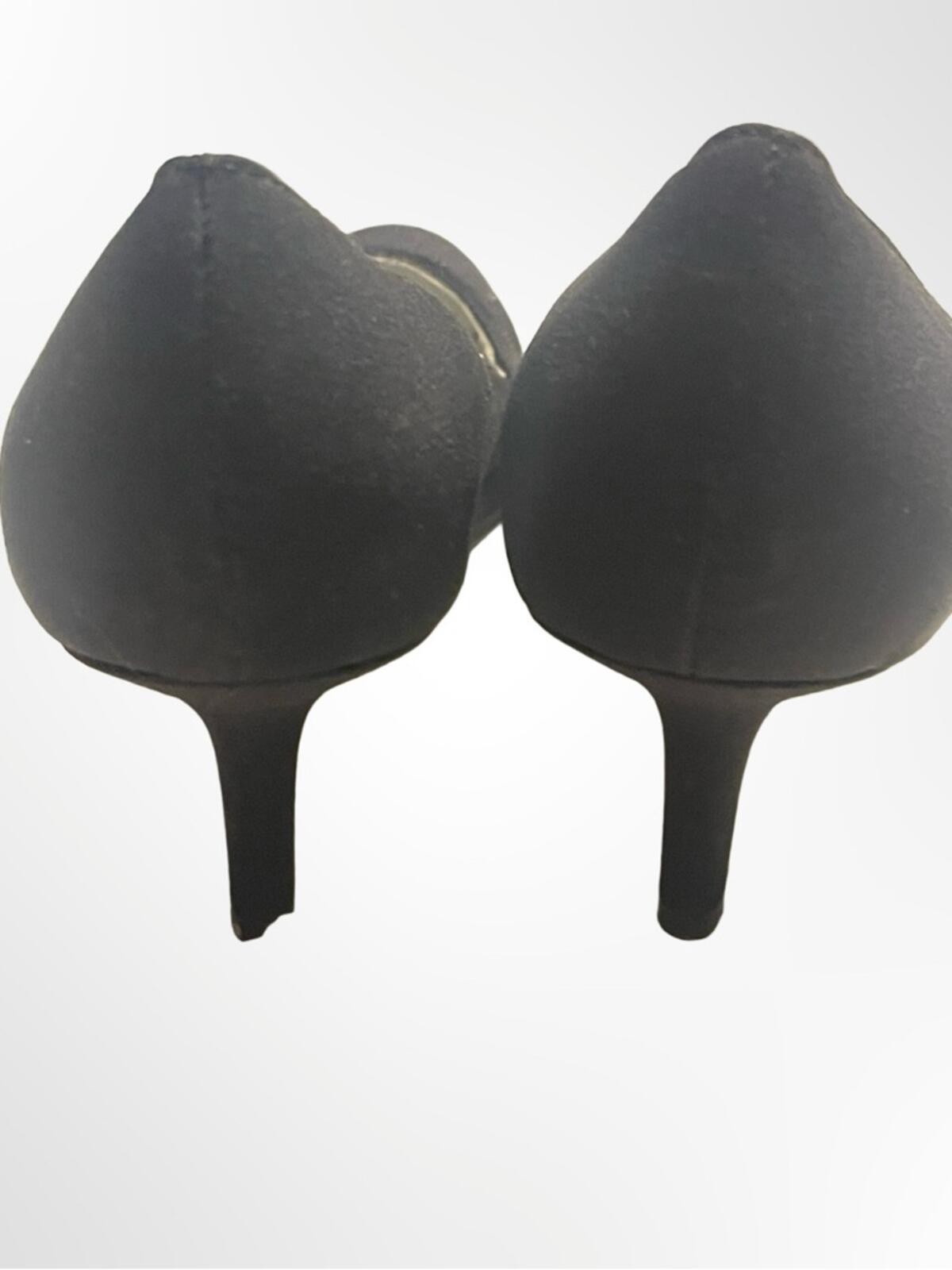 Madeline Black D'Orsay Bow Pumps in size 6.5