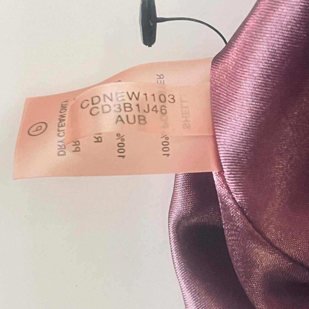 Calvin Klein Sleeveless V-Neck Pleated Chiffon Evening Gown w Crystal Waist det