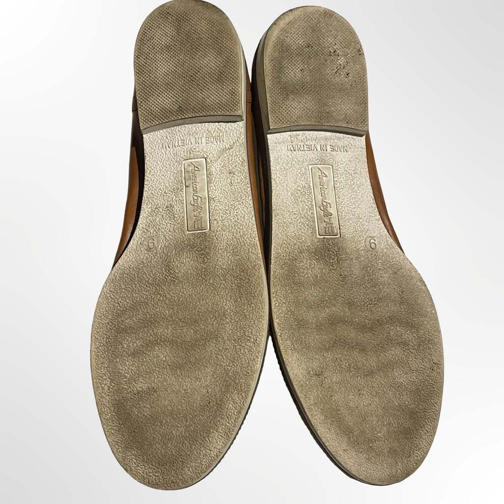 American Eagle Women's Tan Faux Leather Penny Loafers