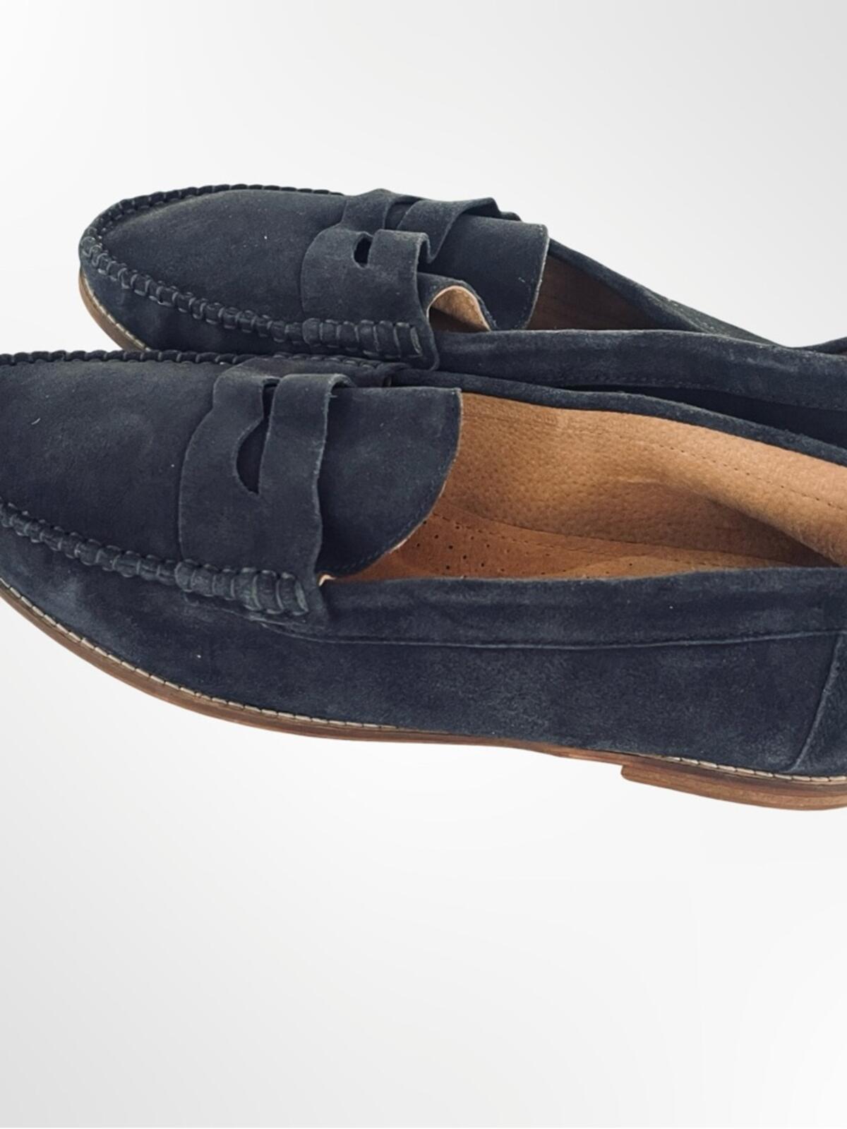 Office London Men's Suede Penny Loafers - Dark Blue in 12