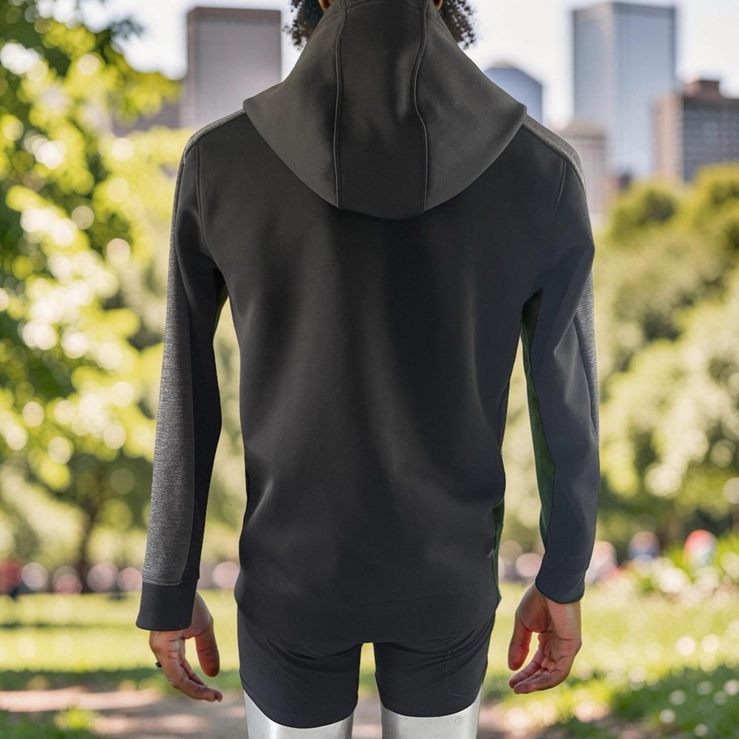 Adidas Men's Black Zip-Up Hoodie S-M