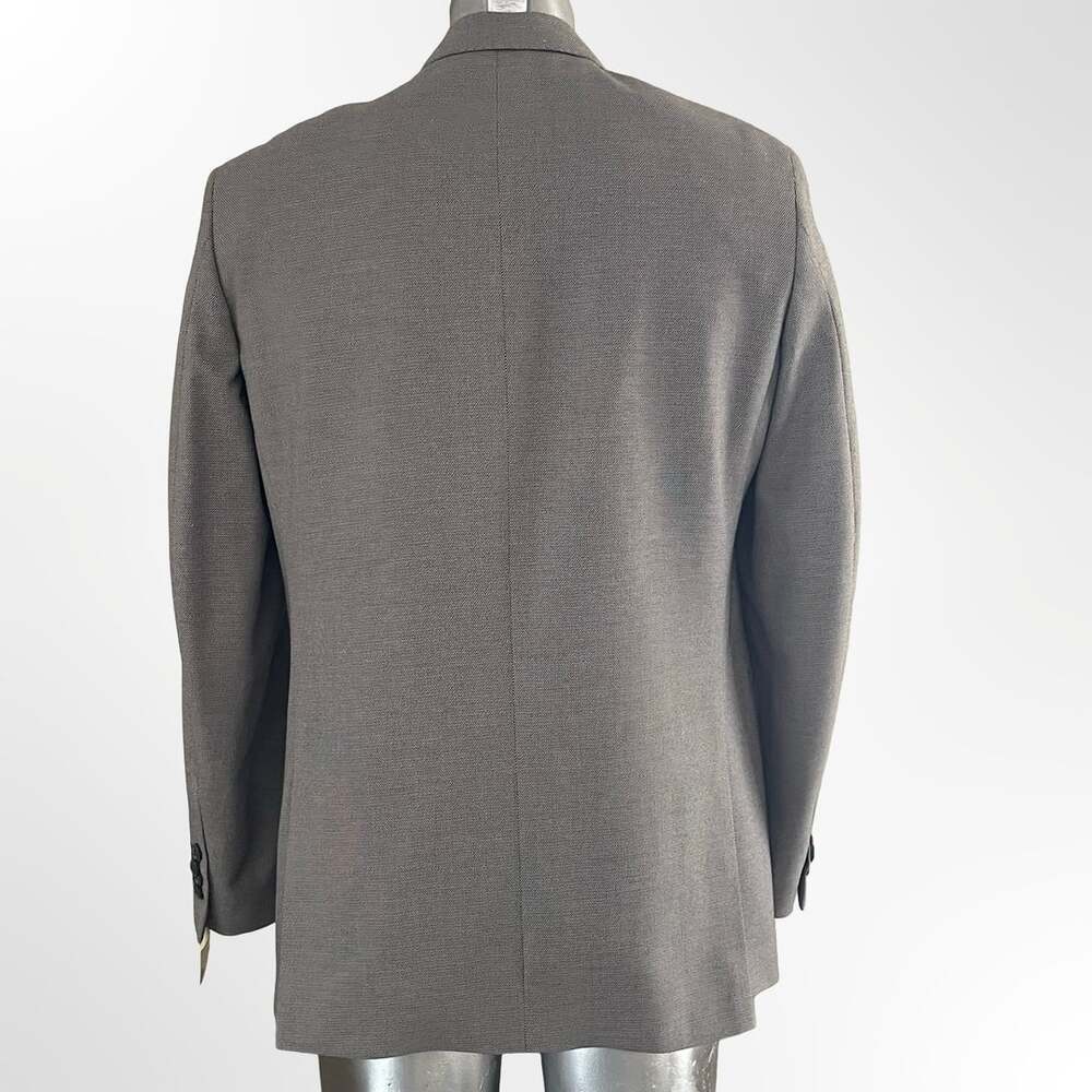 Perry Ellis Men's Grey Micro-Texture Two-Button Sport Coat Blazer