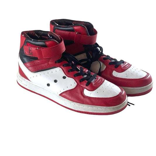 Vitike Red and White High-Top Sneakers in size 11
