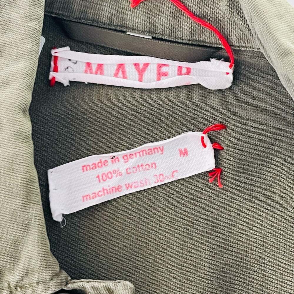 MAYER Women's Olive Green Military Style Button-Down Utility Jacket
