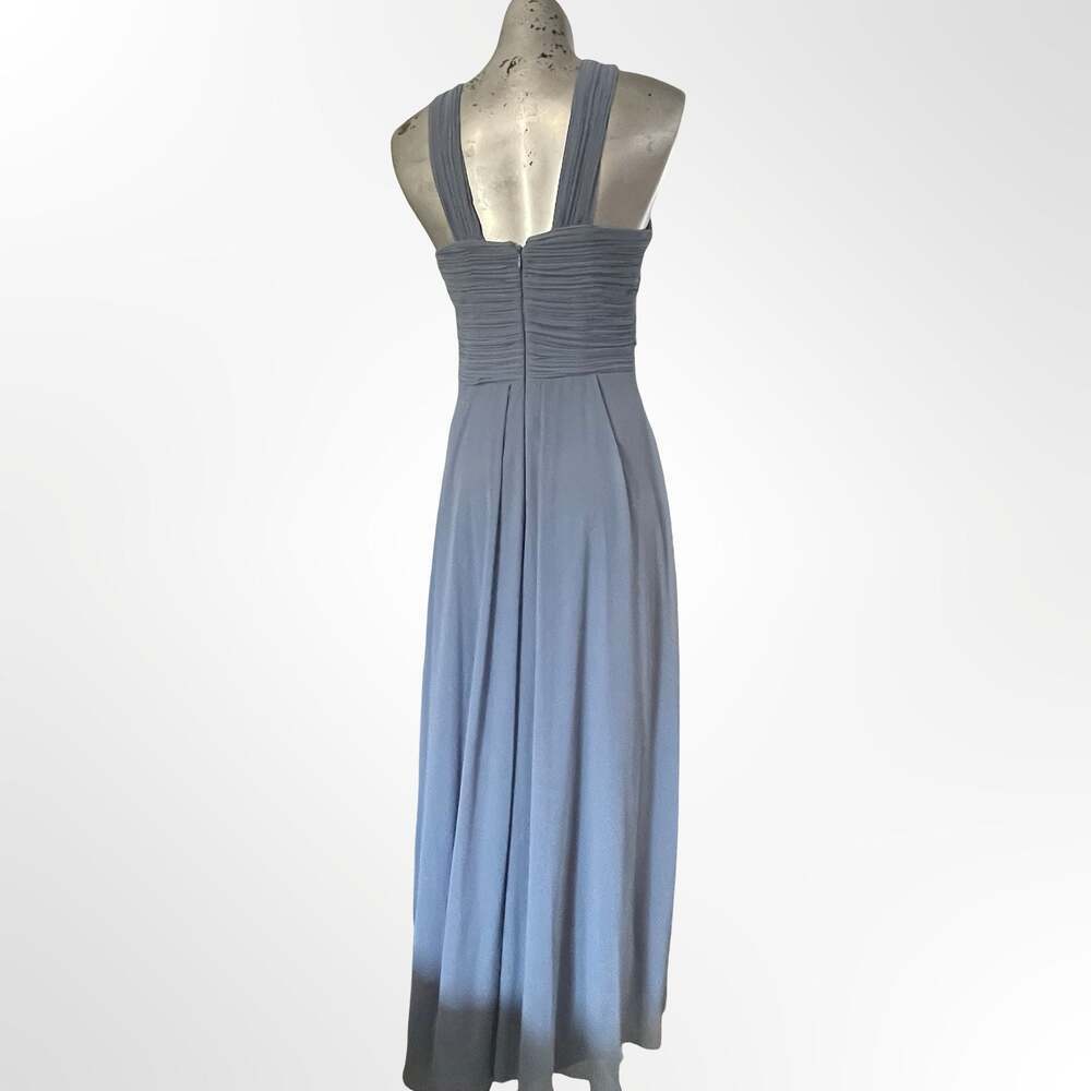 Bill Levkoff Pleated Bodice Sleeveless Formal Bridesmaid Dress, Dusty Blue