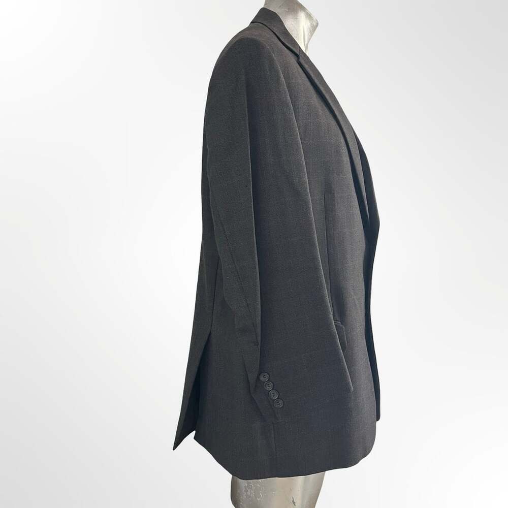 Pronto Uomo Platinum Charcoal Grey Herringbone Two Button Sport Coat Blazer XXL