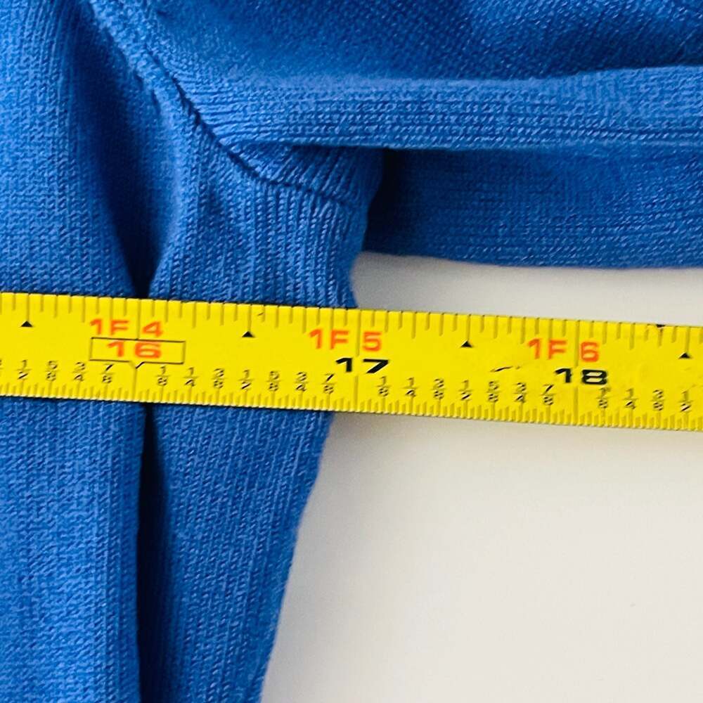 August Silk Classic Royal Blue Crew Neck Cardigan Sweater