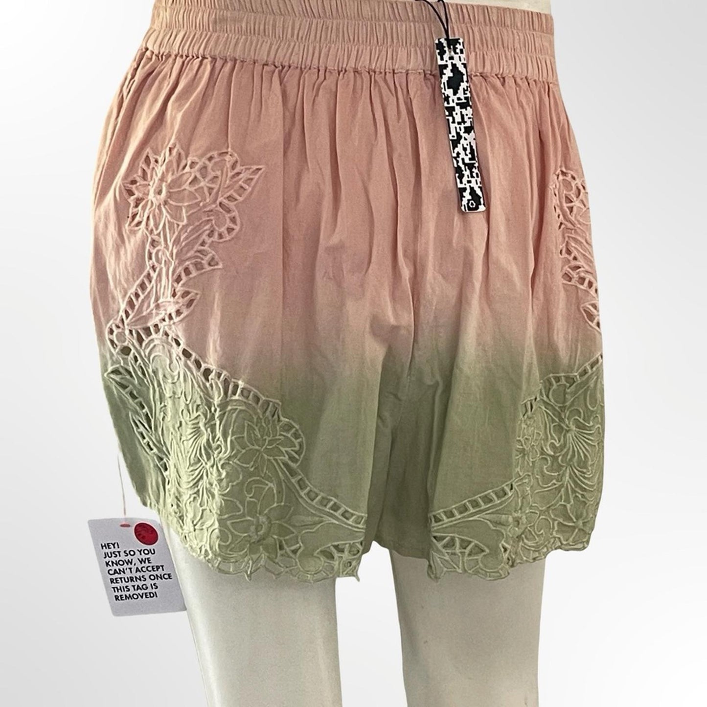 ASOS High Waist Pink and Green Shorts in size 4 NWT