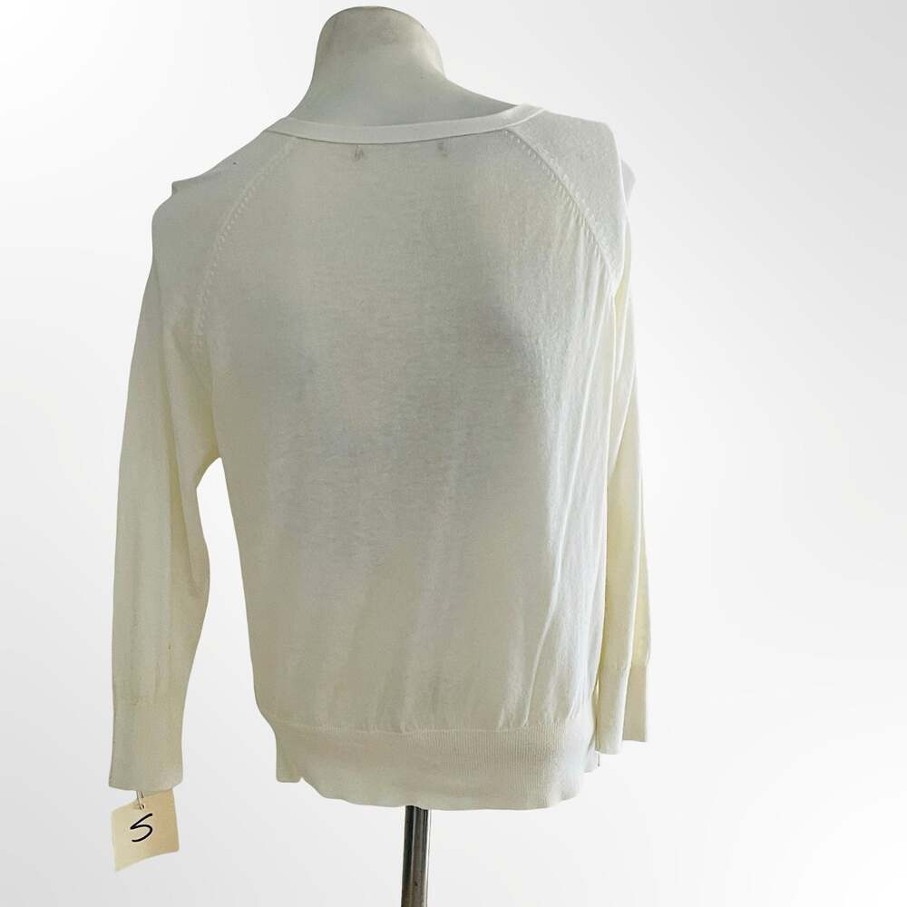 J.Crew Classic Ivory Button-Front Cardigan Sweater