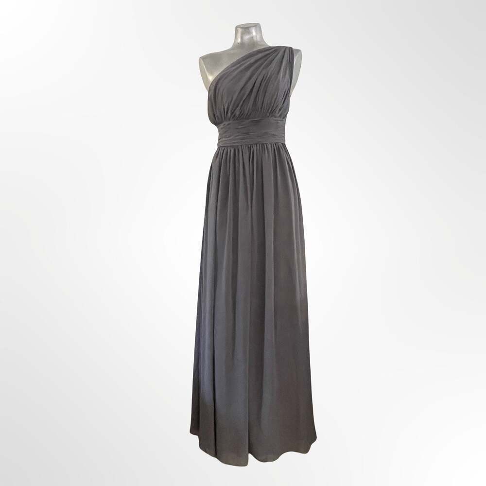 AW.BRIDAL Women's One-Shoulder Chiffon Formal Bridesmaid Maxi Dress