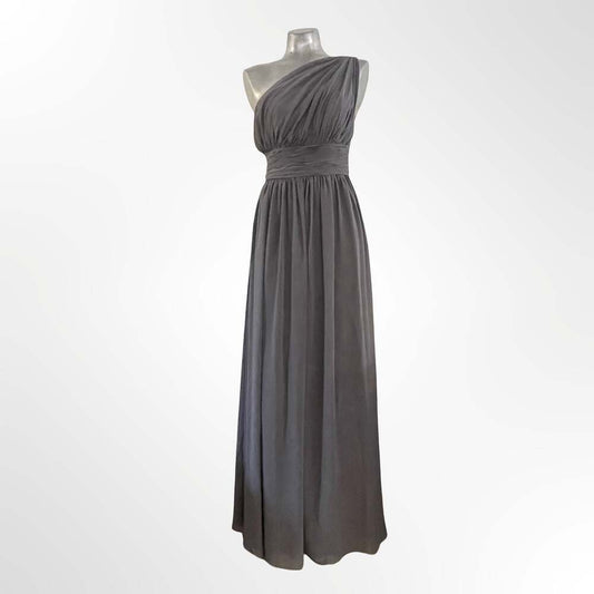 AW.BRIDAL Women's One-Shoulder Chiffon Formal Bridesmaid Maxi Dress