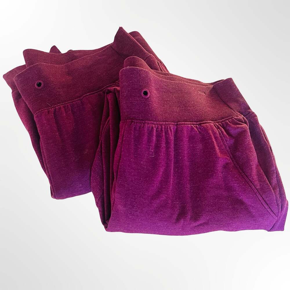 2 Pairs Z by Zella Women's Burgundy Fleece-Lined Jogger Sweatpants