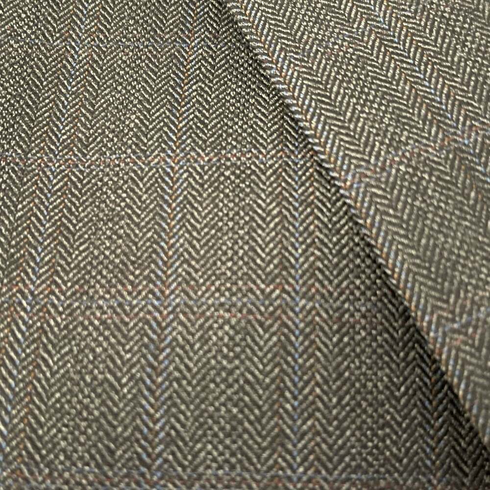 Pronto Uomo Platinum Charcoal Grey Herringbone Two Button Sport Coat Blazer XXL