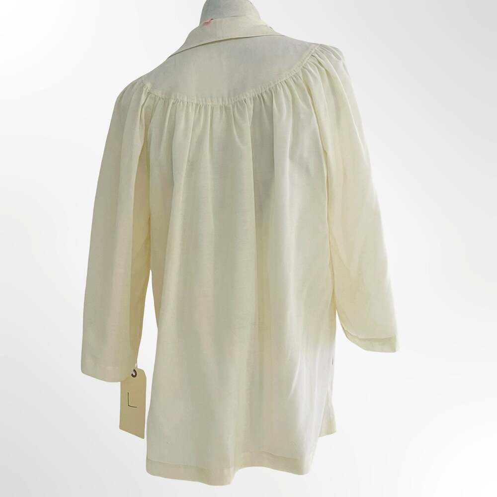 Lily Vintage Embroidered Floral Cream Blouse