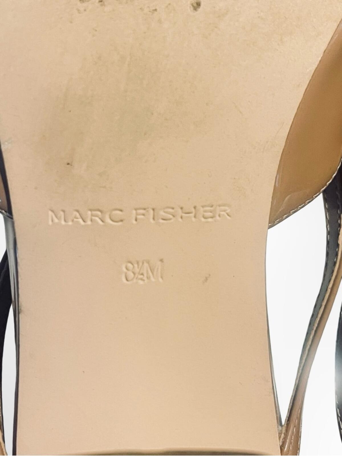 Marc Fisher Tan Pointed-Toe Bow Slingback Mules in size 8.5