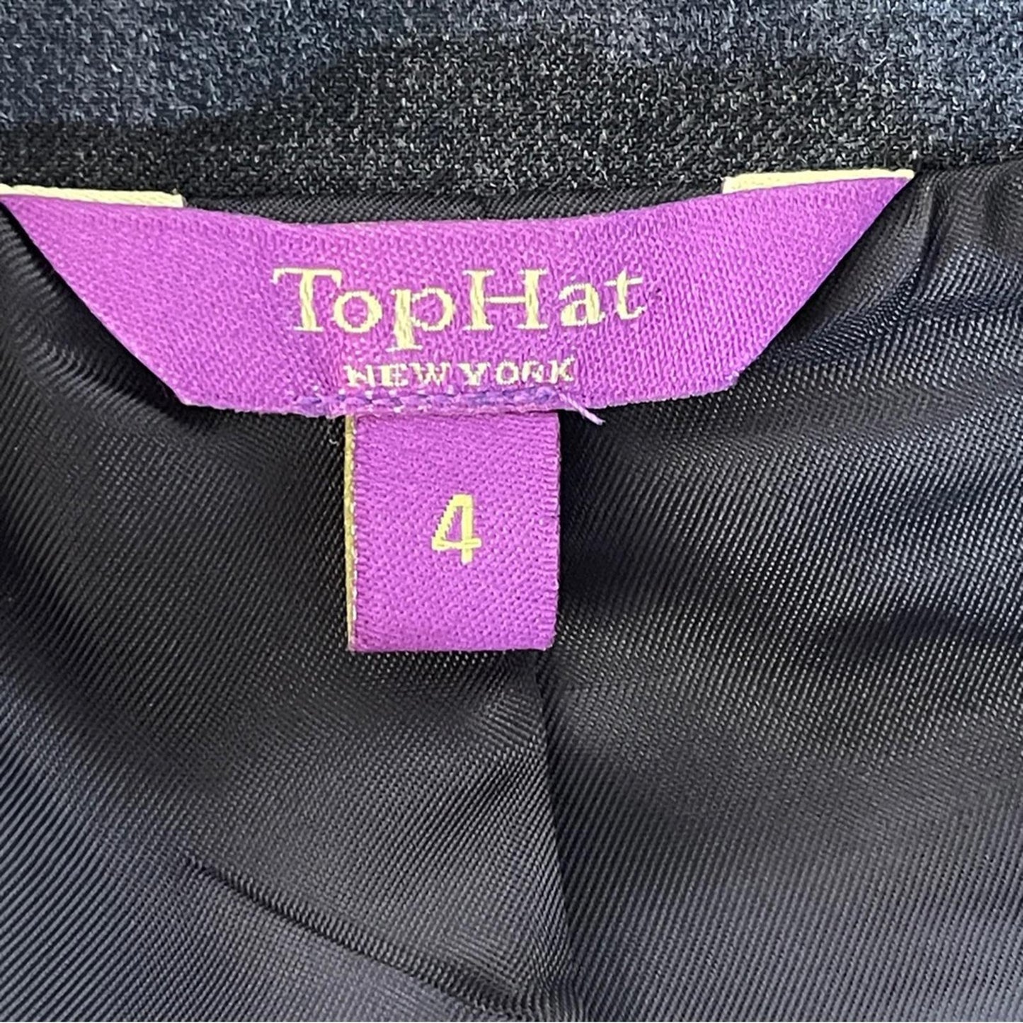 Top Hat NY Charcoal Gray Blazer in size 4