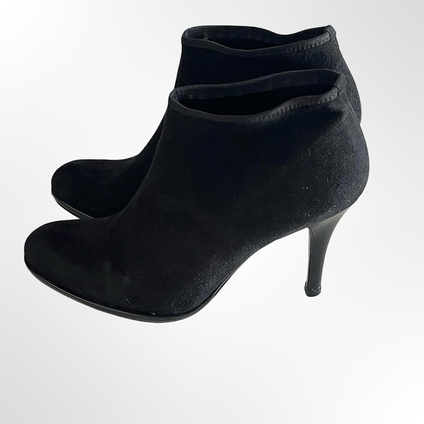 Stuart Weitzman Black Suede Ankle Booties in size 6.5