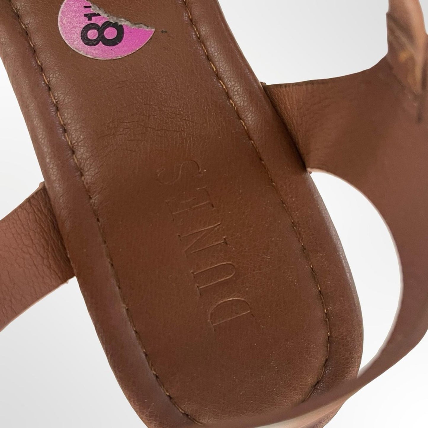 Dunes Women’s Tan Woven Front Ankle-Strap Sandals - size 8.5