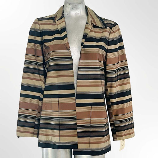 Kasper & Company ASL Women's Striped Silk Blazer Jacket