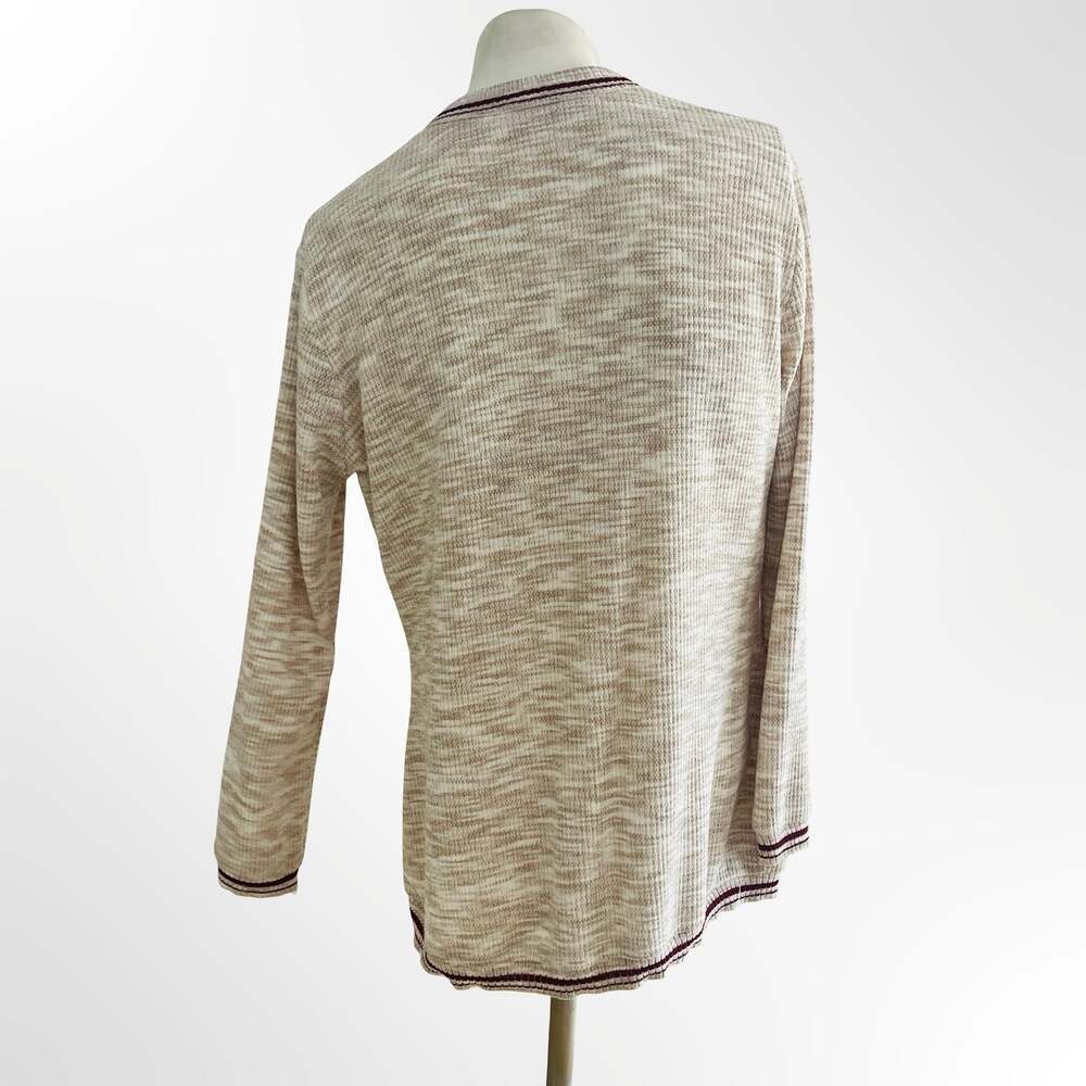 Vintage 1970s Campus Casuals of California Knit V-Neck Cardigan Sweater