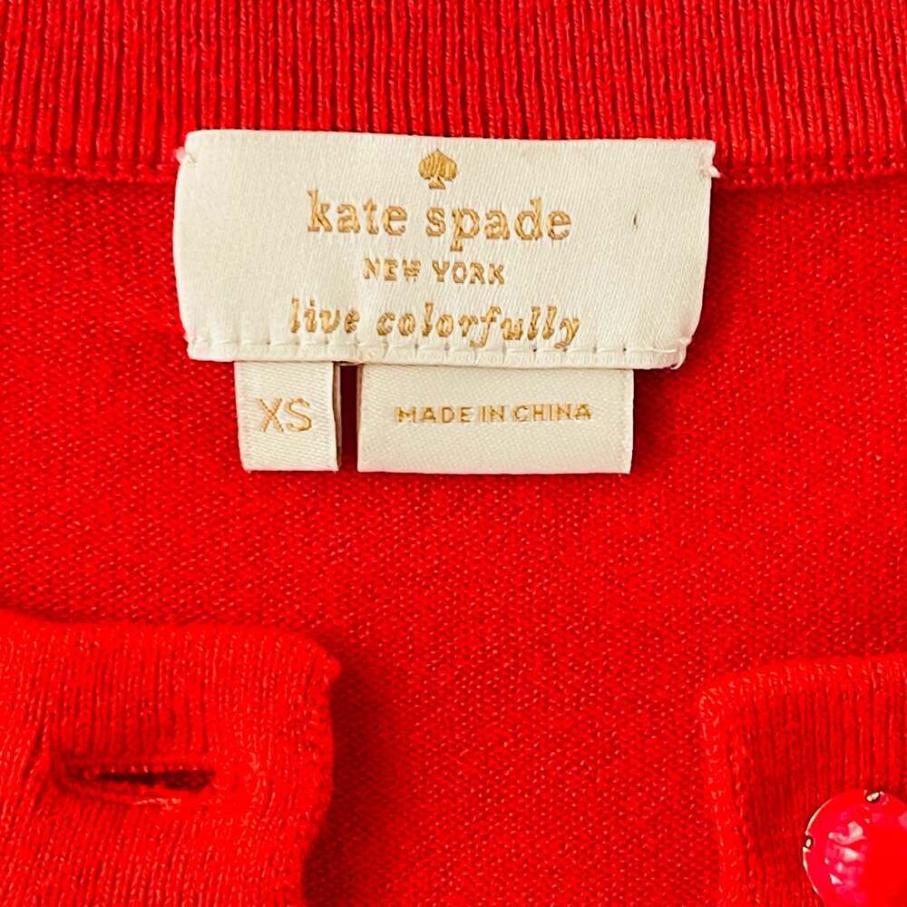 Kate Spade New York Red Button-Front Cardigan Sweater Women's Size XS
