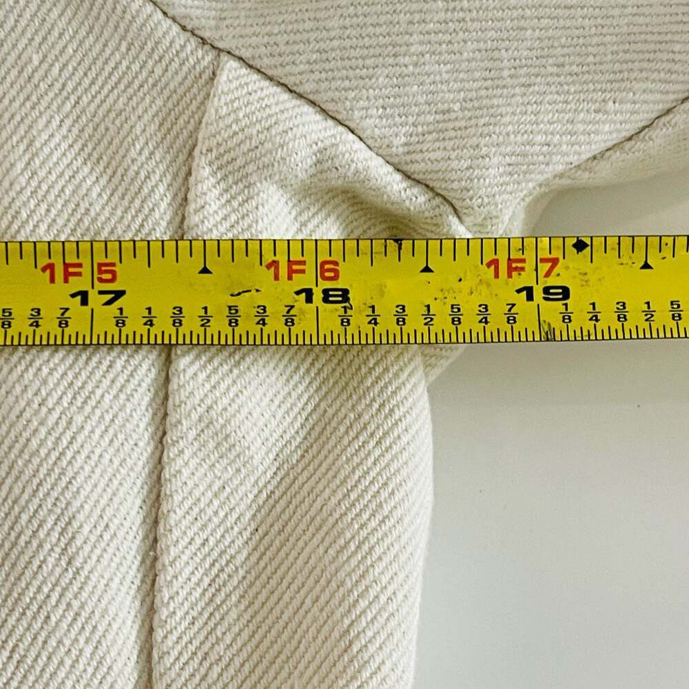 Vintage Induyco Cream Denim Jacket with Contrast Stitching