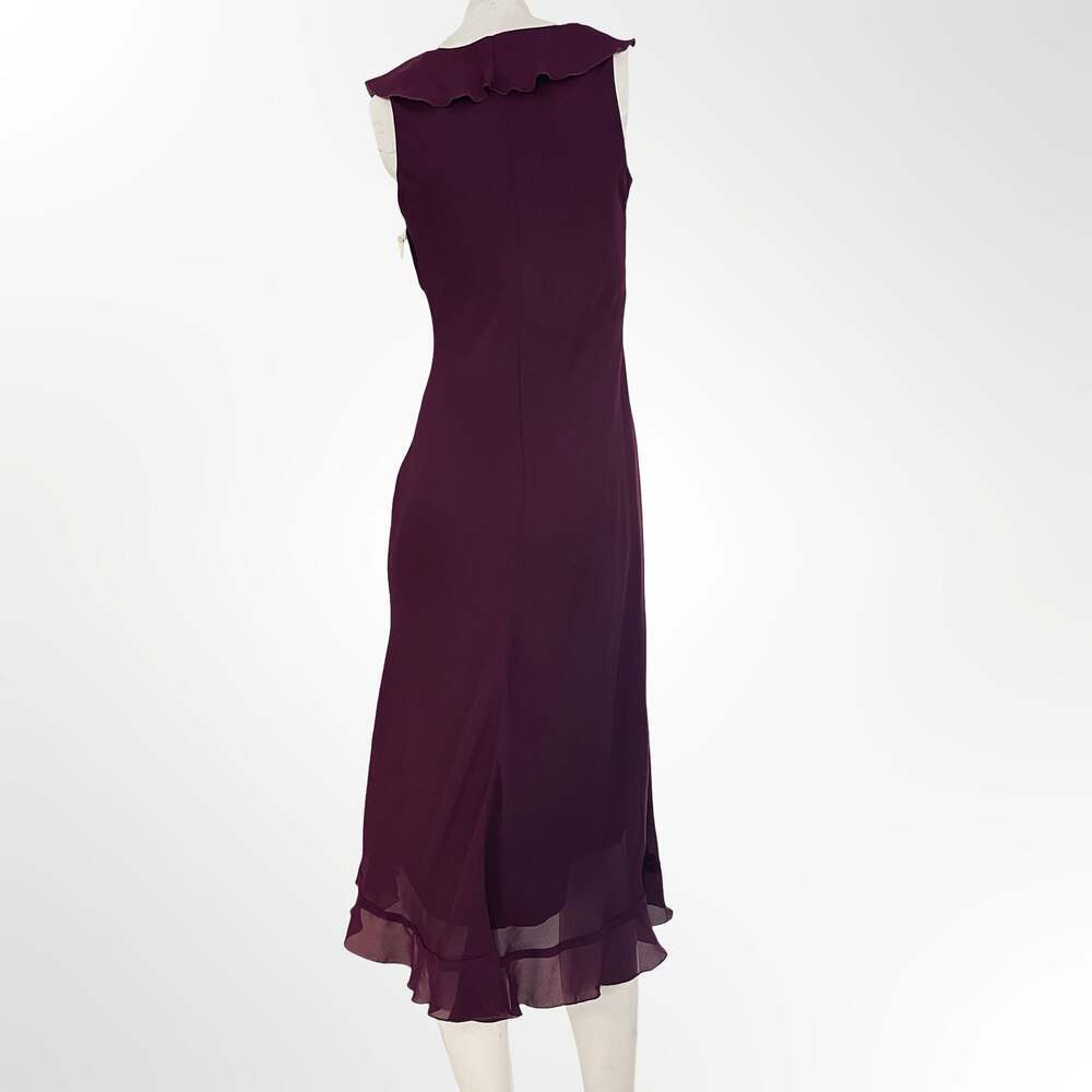 Bisou Bisou Michele Bohbot Sleeveless Ruffle Hem Midi Dress