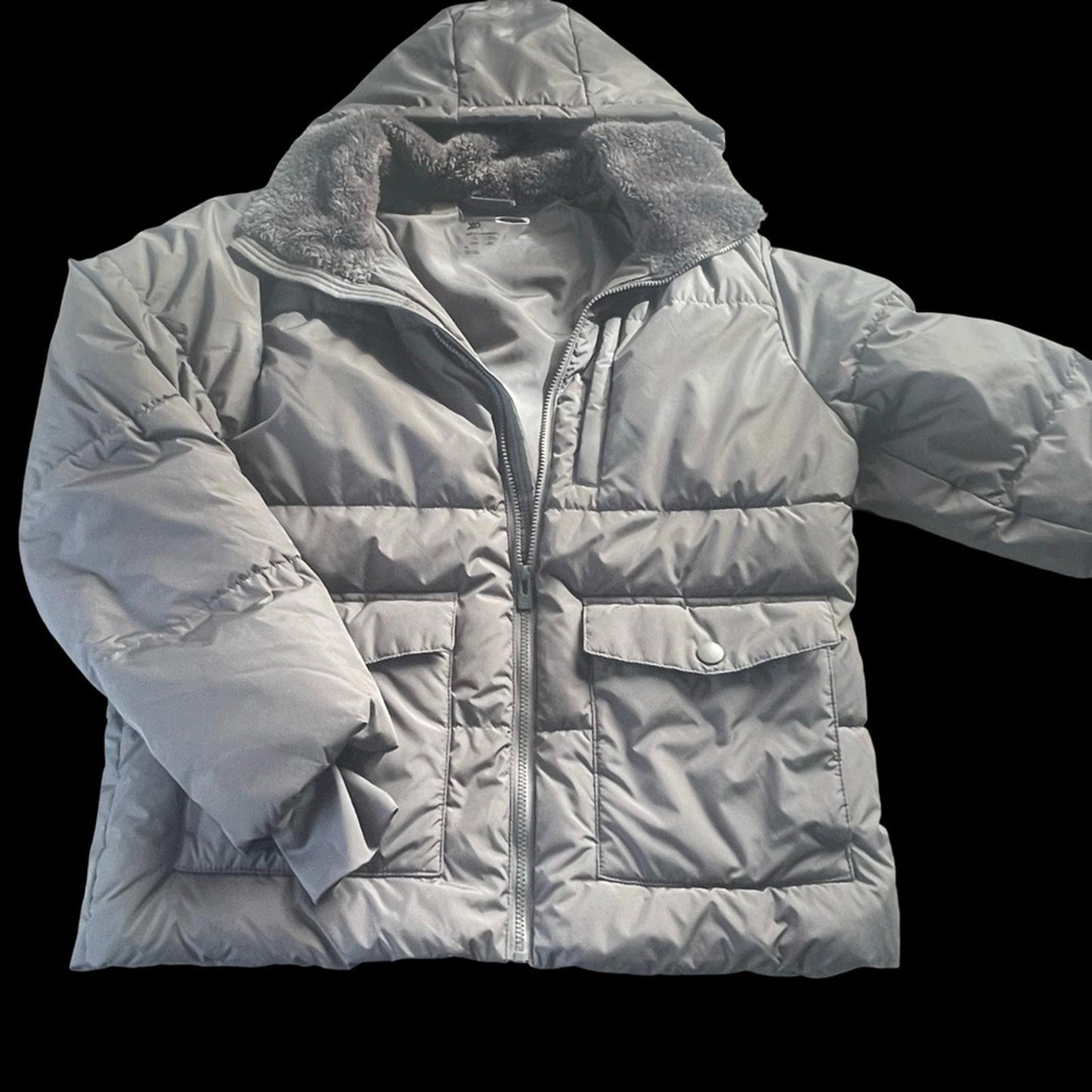 All in Motion Gray Water-Resistant Puffer Jacket in Medium