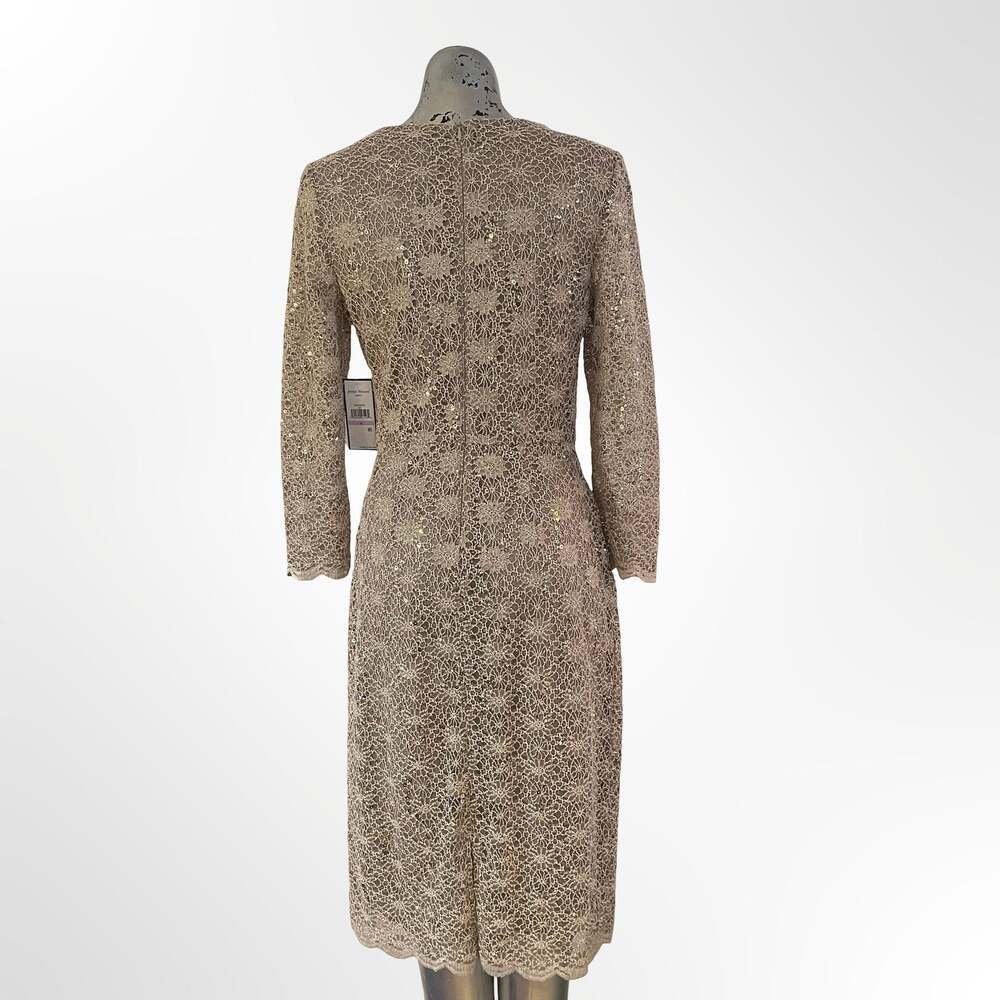 Jessica Howard Women's Sequined Lace Surplice Sheath Dress NWT