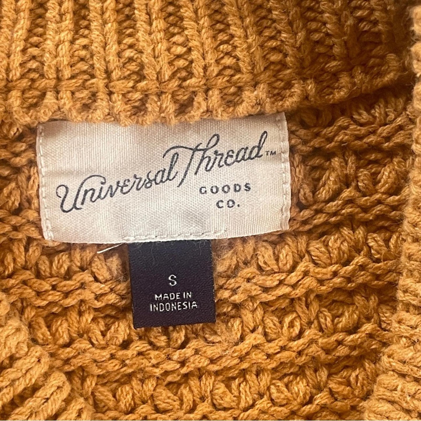 Cozy Knit Sweater in Warm Tan in Size S