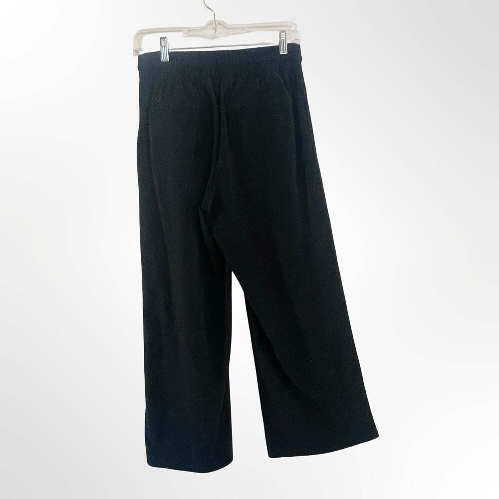 Athleta Black Wide-Leg Drawstring Lounge Pants