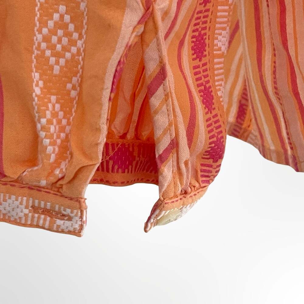 Elegant Style & Co. orange striped peasant blouse
