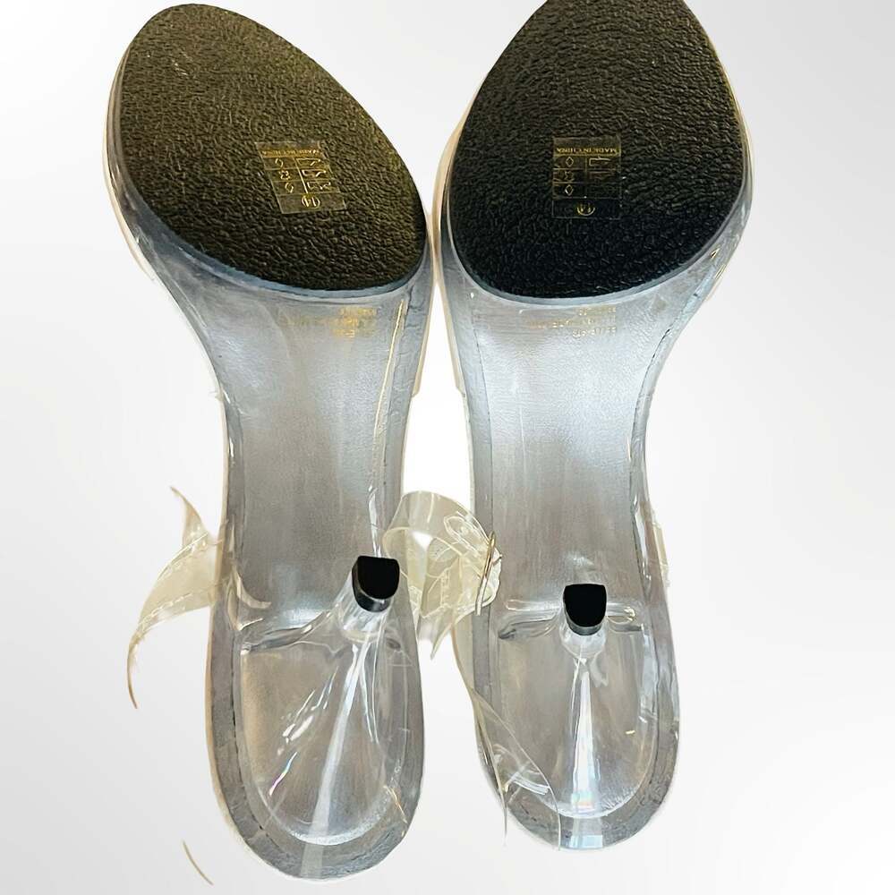 Fabulicious Belle-308 Clear Ankle Strap Kitten Heel Sandals