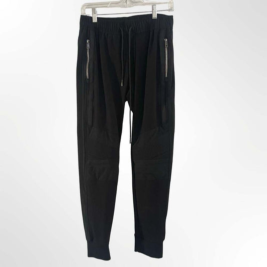 Antony Morato Men's Black Slim-Fit Moto Sweatpants with Zipper Pockets