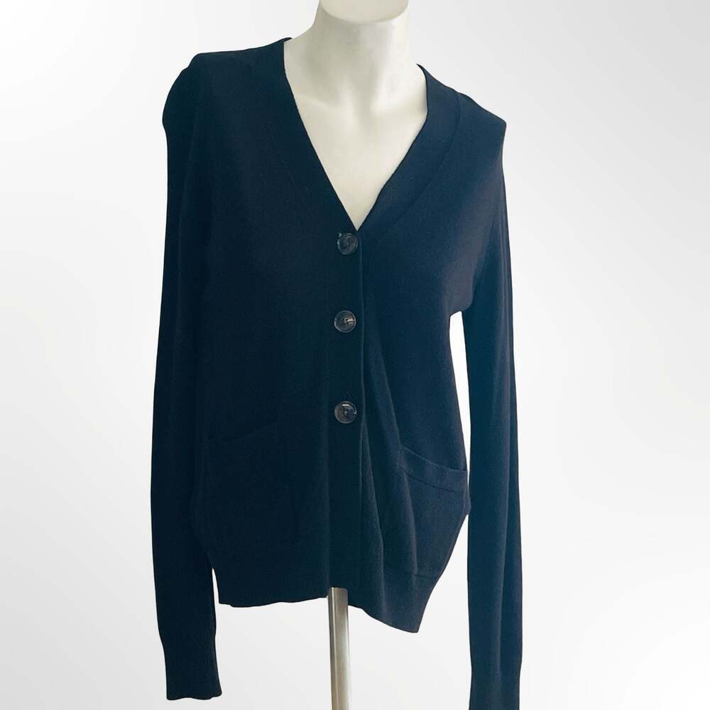 J.Crew V-neck cardigan sweater in extra-soft yarn, black