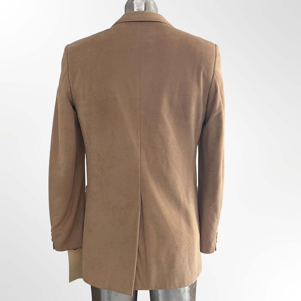 Woodward's Mens Brown Faux Suede Single Breasted Sport Coat Size 38R