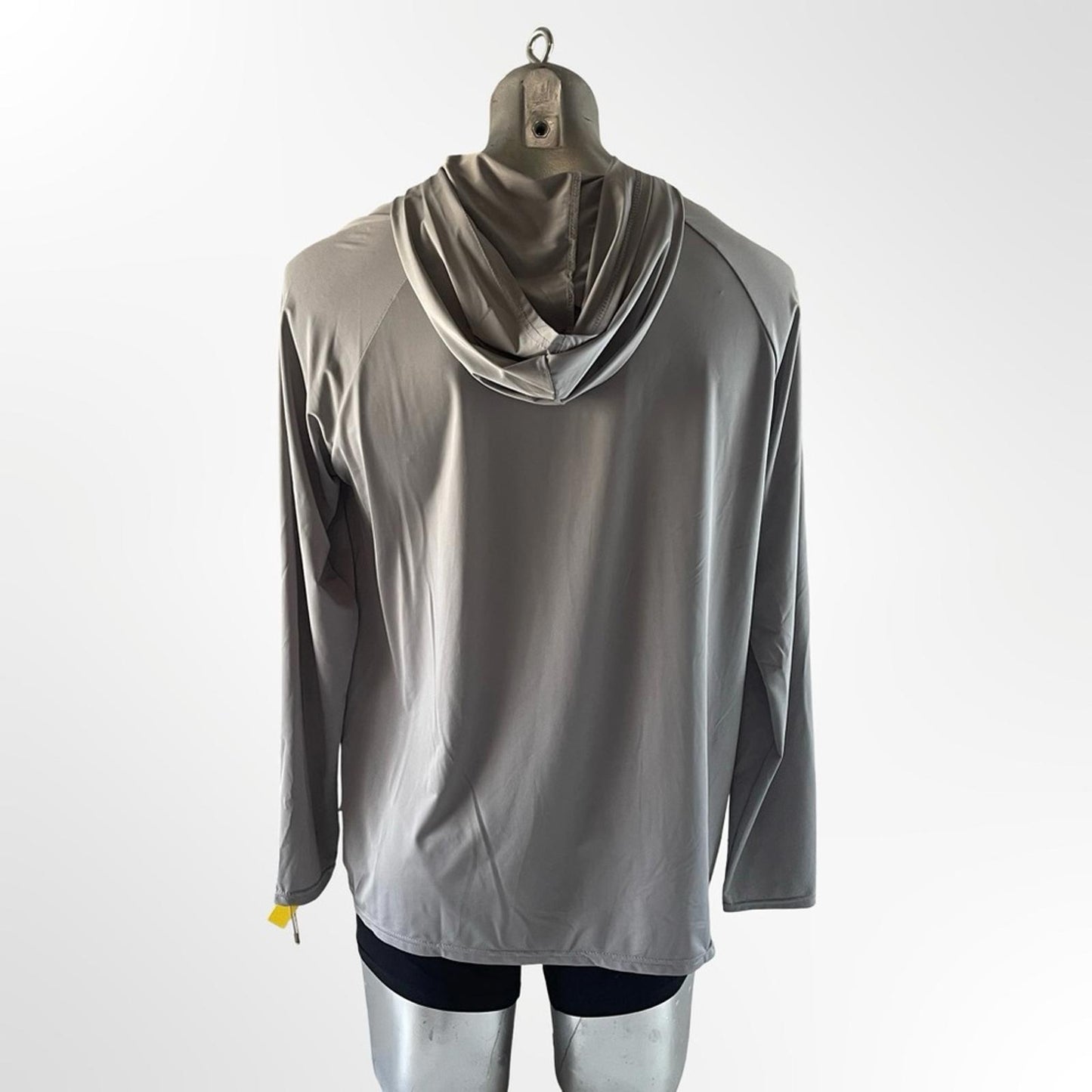 Two Red and Gray Hooded Long Sleeve Training Shirts Size M