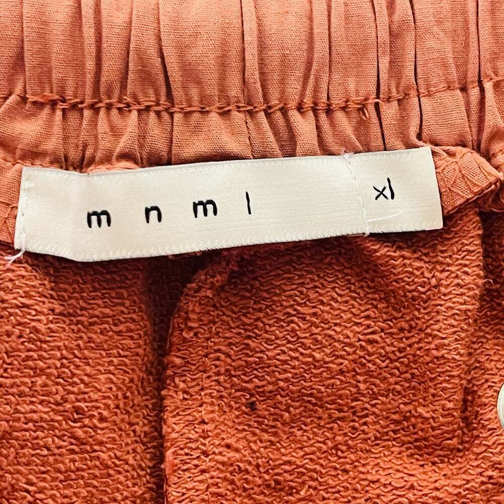 MNML All Over Studded Detail Drawstring Shorts in Rust