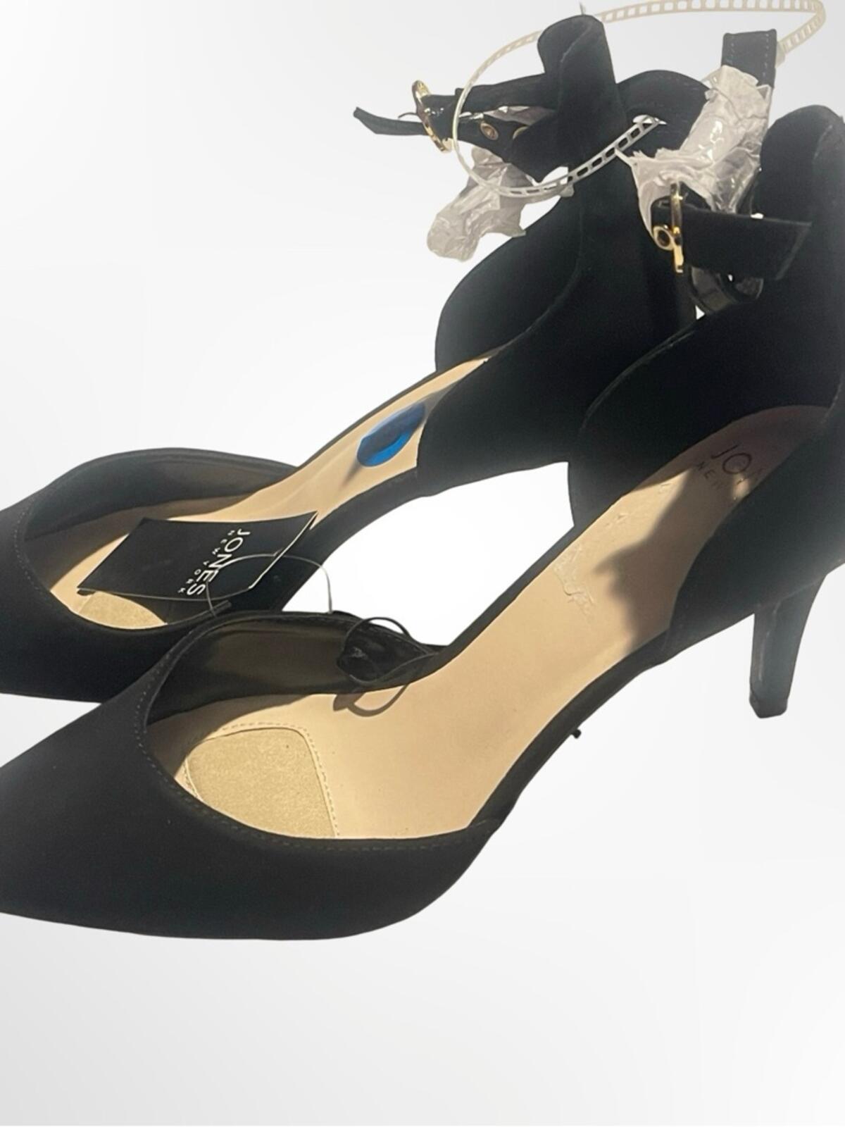 Jones New York Black Pointed Toe Ankle Strap NWT size 10