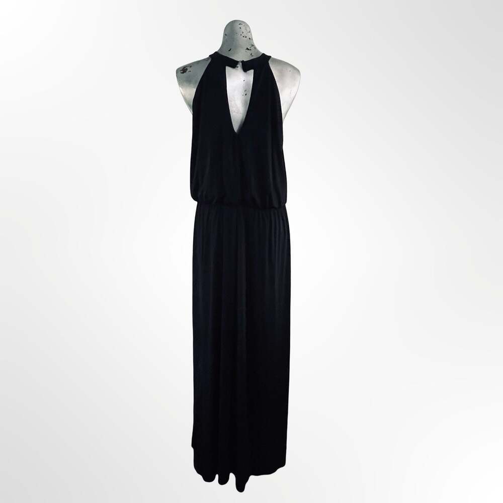 Debut Black Halter Neck Maxi Dress with Blouson Bodice