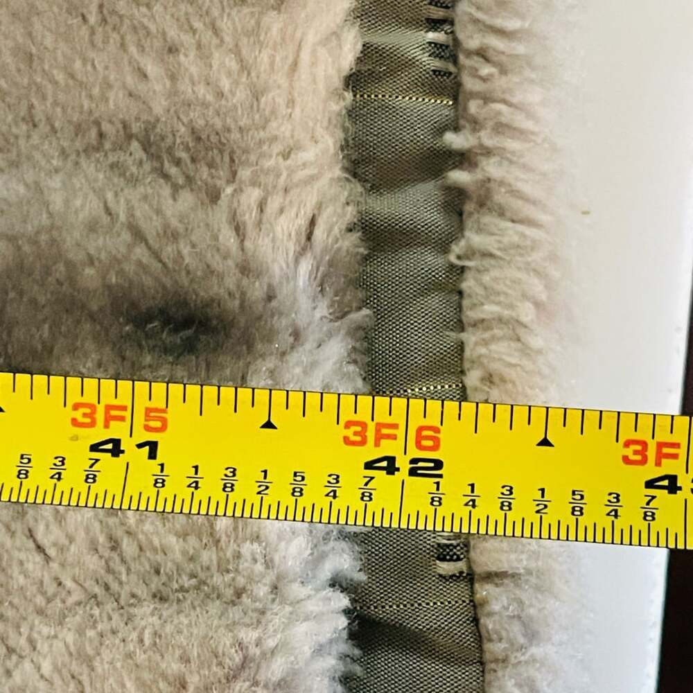 Vintage La France Roma Simulated Fur Long Coat Shawl Collar Blue Gray