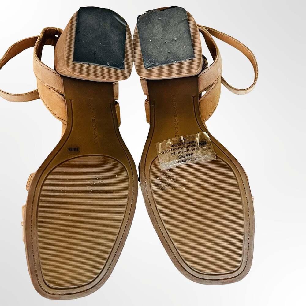 Lucky Brand Junnah Block Heel Ankle Strap Sandals