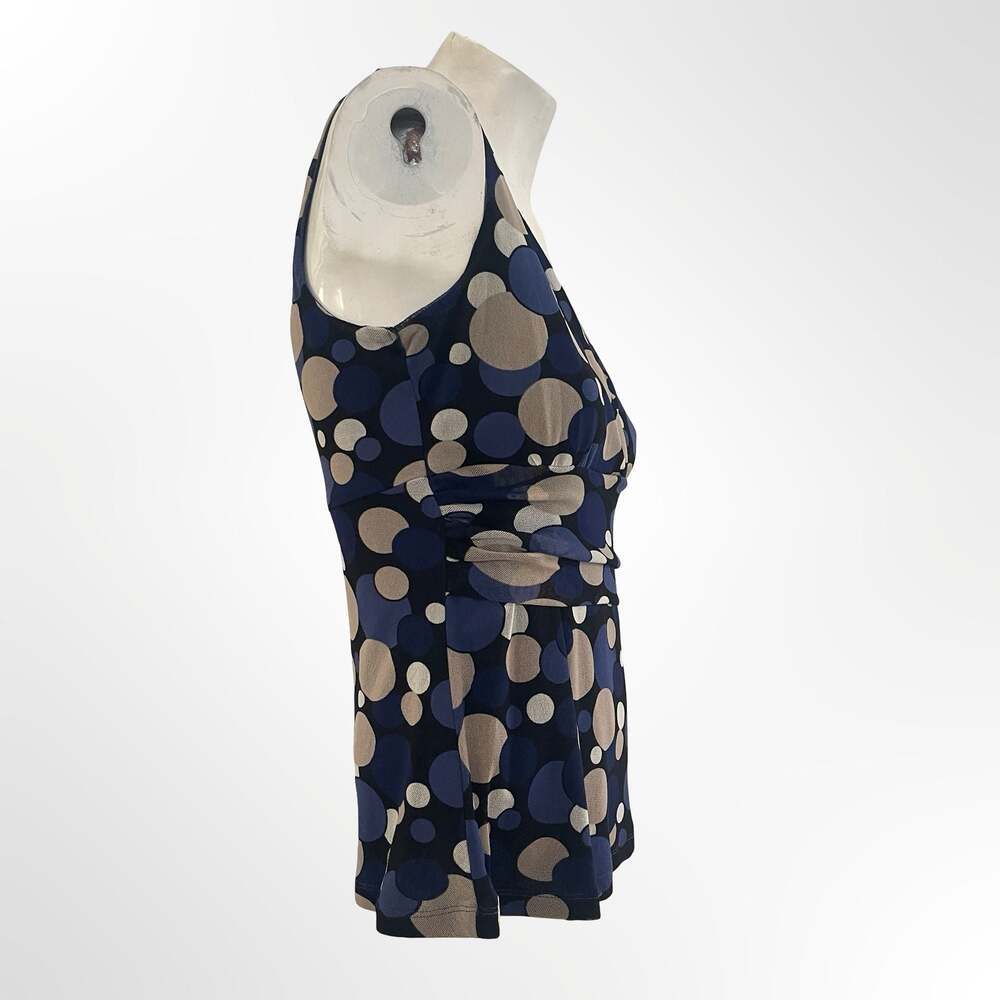 I.N.C. International Concepts Sleeveless Ruched Polka Dot Blouse